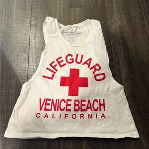 White Lifeguard Crop Top